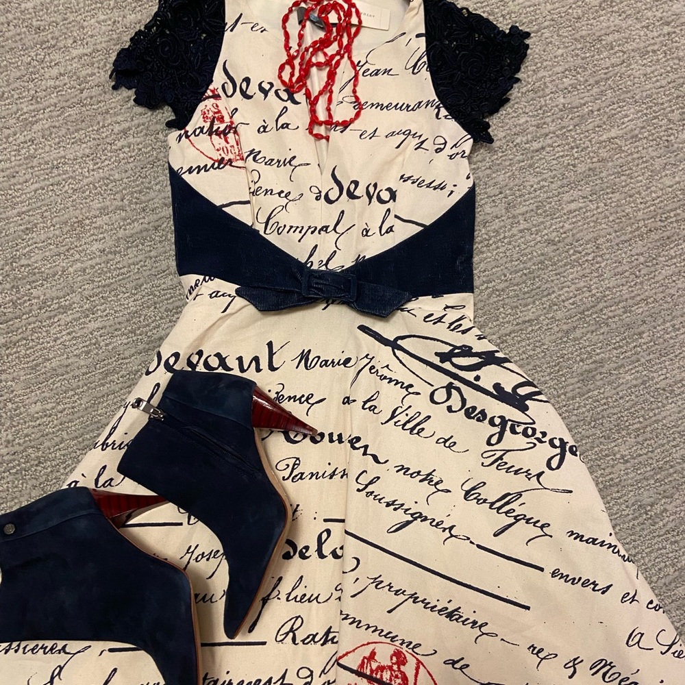 Eva Franco French Fit and Flare Anthropologie Dress